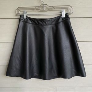 H&M faux leather mini skirt